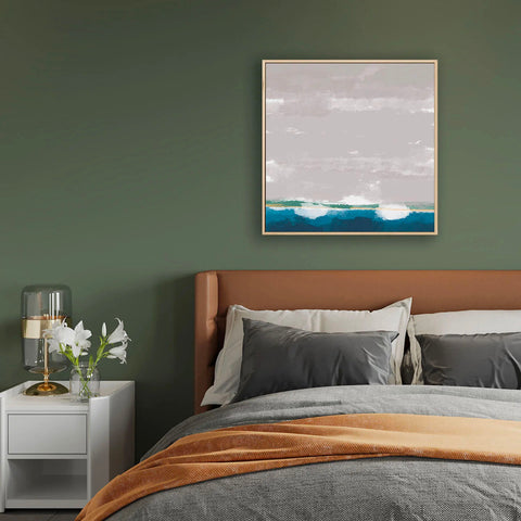 modern wall art cool calming blue seascape canvas art