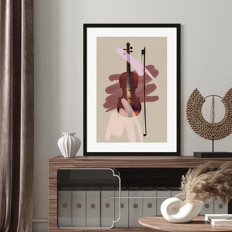 pink-violin-contemporary-art-print