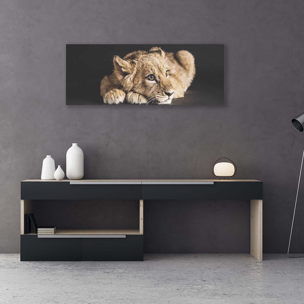 Lion cub fine art print with frame