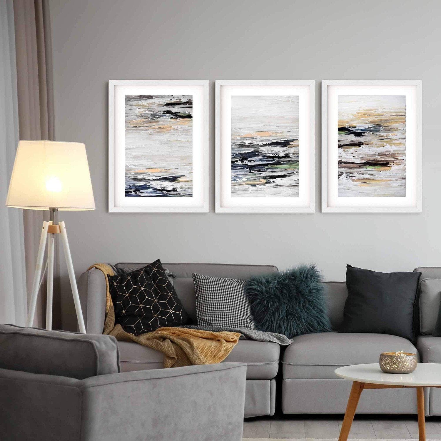abstract art for living room dawn landscape wall decor