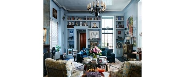 artist jack Pierson living room in greenwich village New York as seen in architectural digest