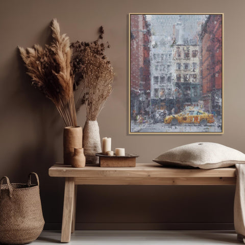 New York City Taxi Impressionist Art Print