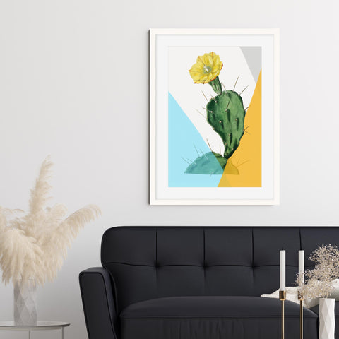 modern cactus blooming top botanical art prints buy uk