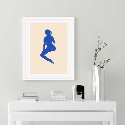 nude art blue Matisse wall decor dining room interior ideas