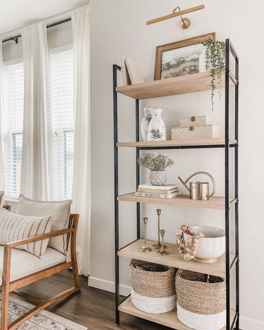 neutral interior design shelfie