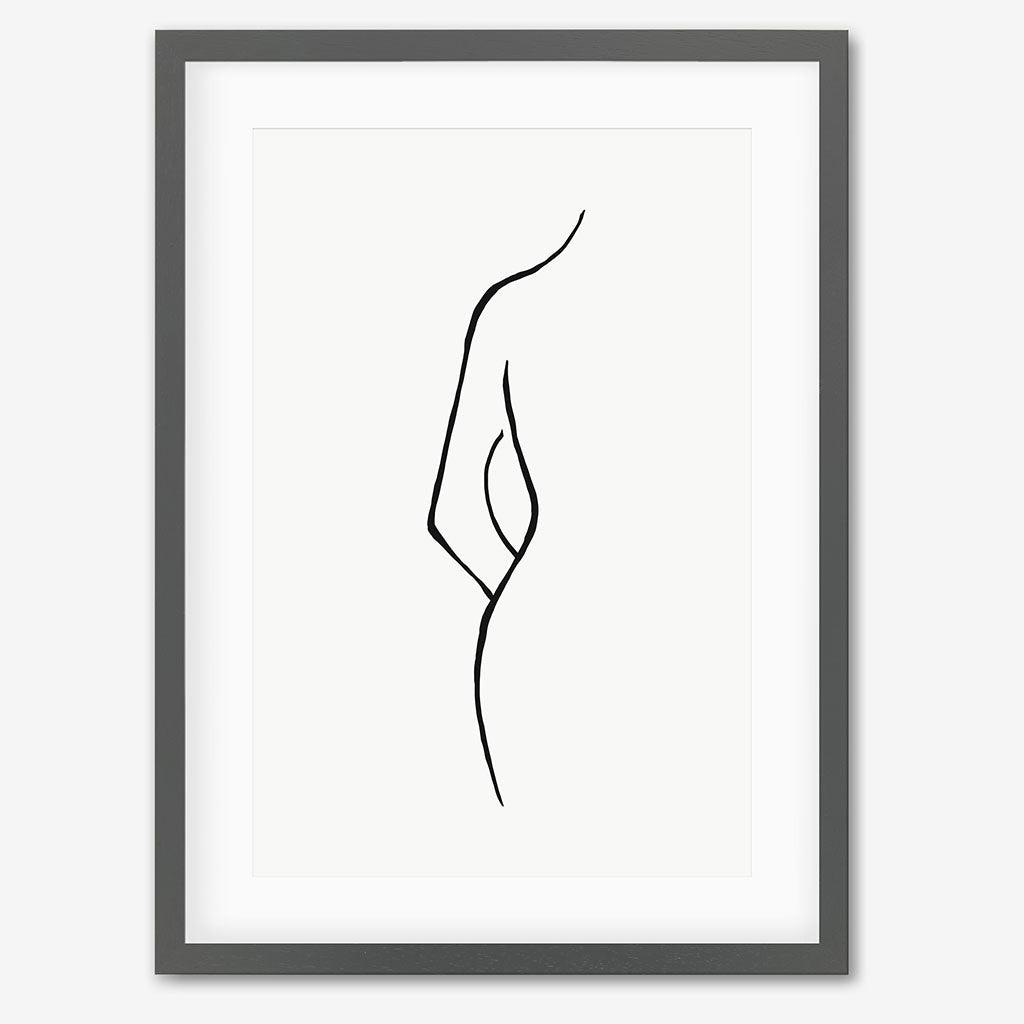 Woman's back line drawing illustration Metal Print for Sale by