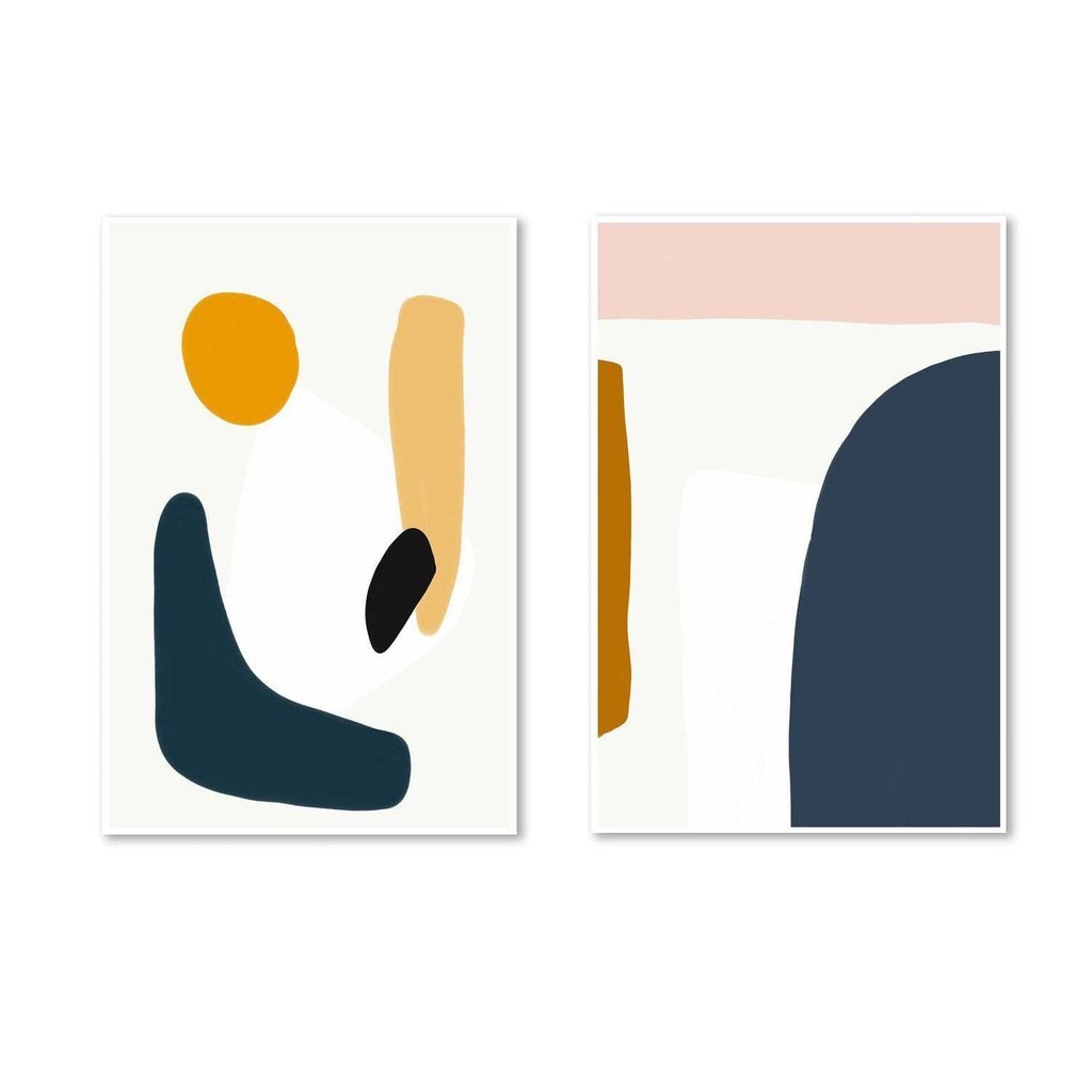 Playful Abstract Colours - Print Set Of 2