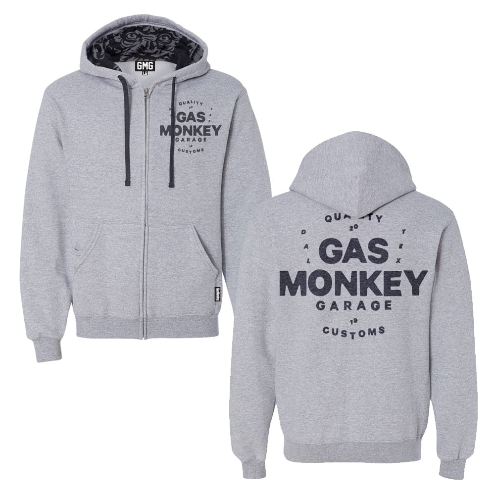 gas monkey garage zip up hoodie