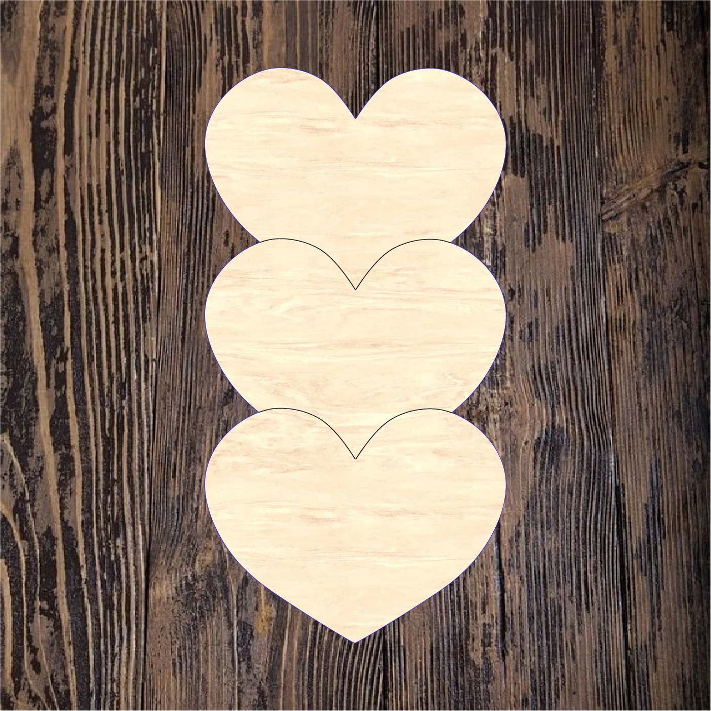 9 inch unfinished Wood Heart