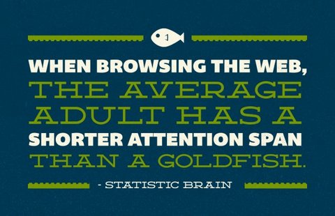 One the web, the average adult has the attention of a goldfish