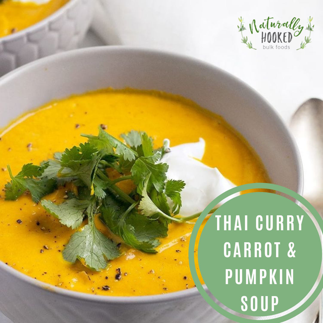 Thai Curry Carrot & Pumpkin Soup | Meatless Monday