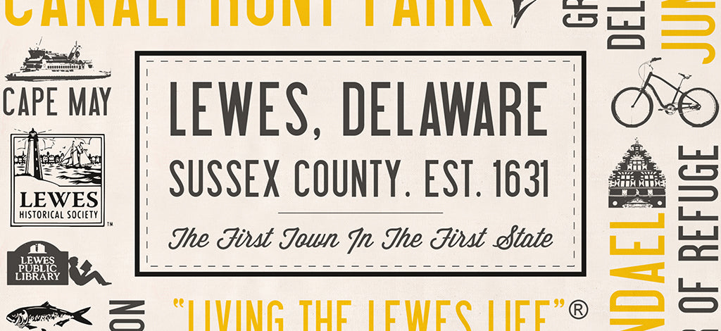 Lewes Gourmet tea towel