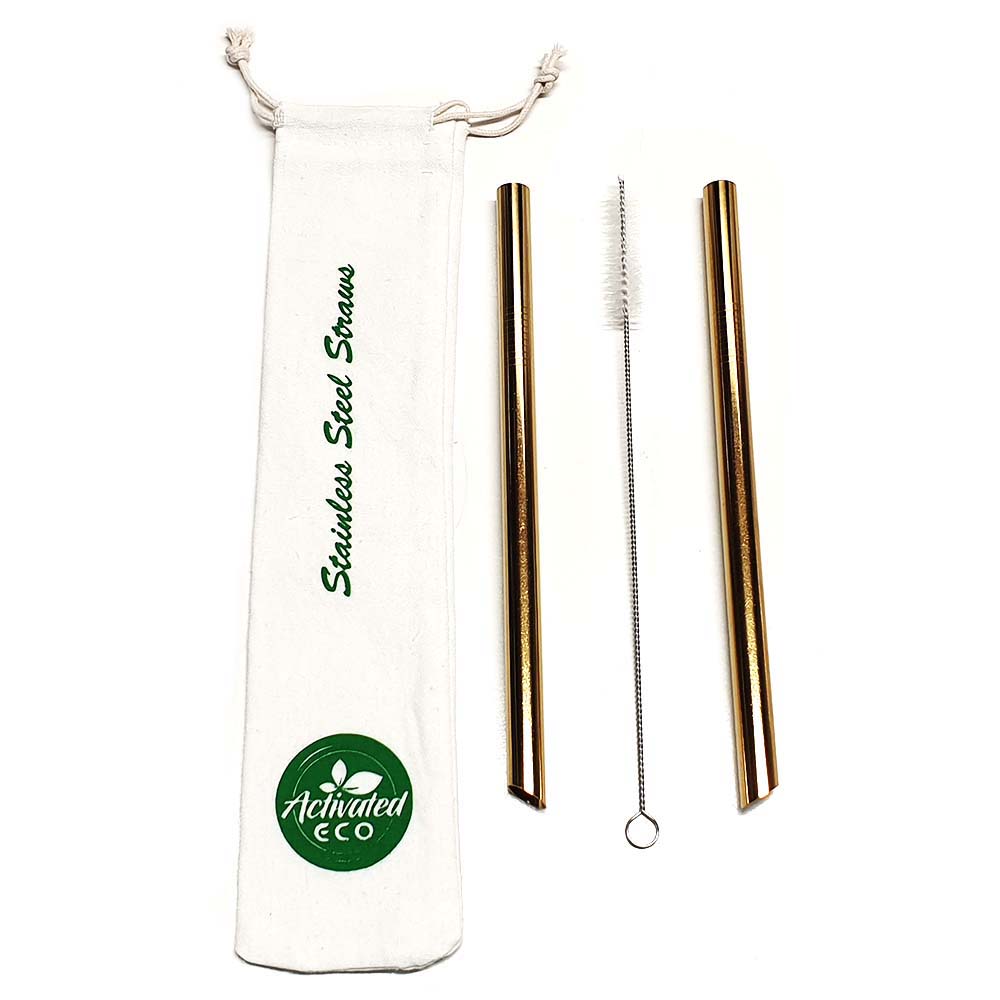 Stainless Steel Bubble Tea Straws (2-pack)