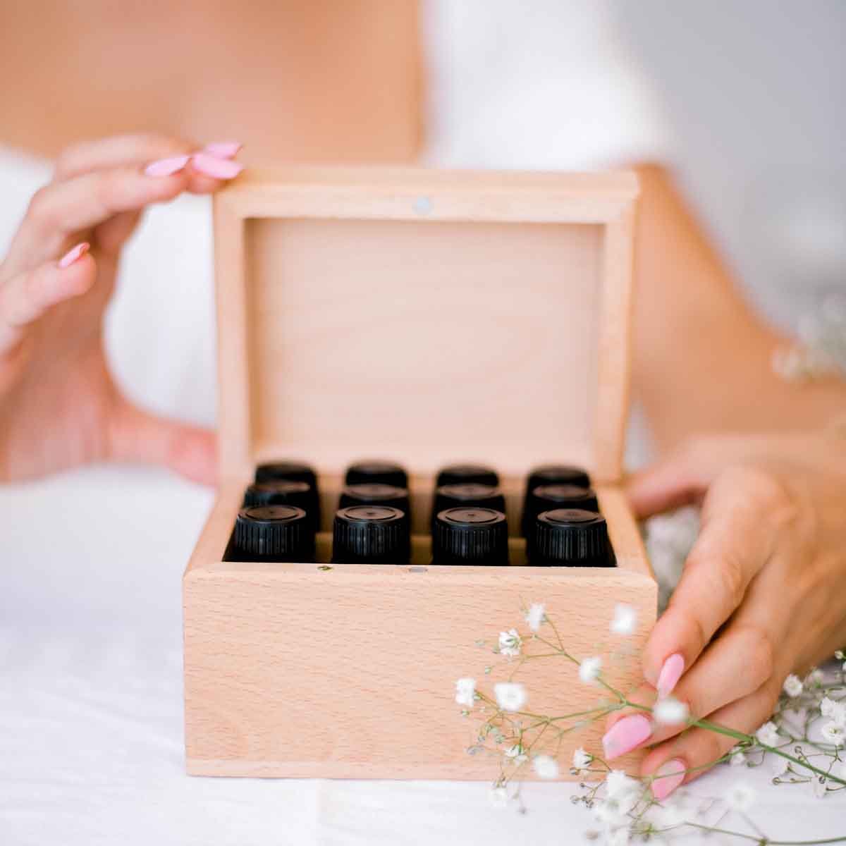 Wooden Essential Oil Box