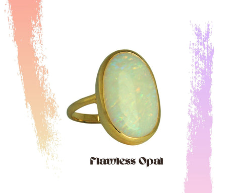 Opal ring in Gold at Ravior Mauritius