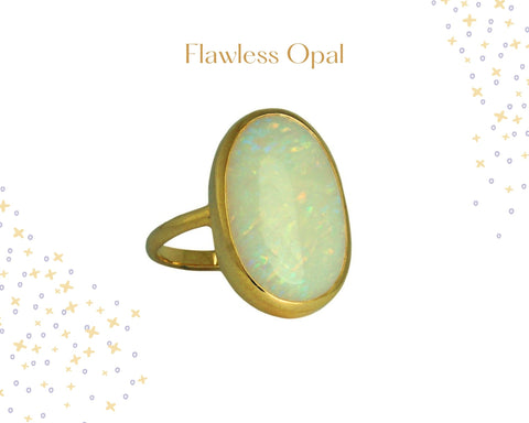 Flawless Gold Opal ring for Women jewellery in Mauritius