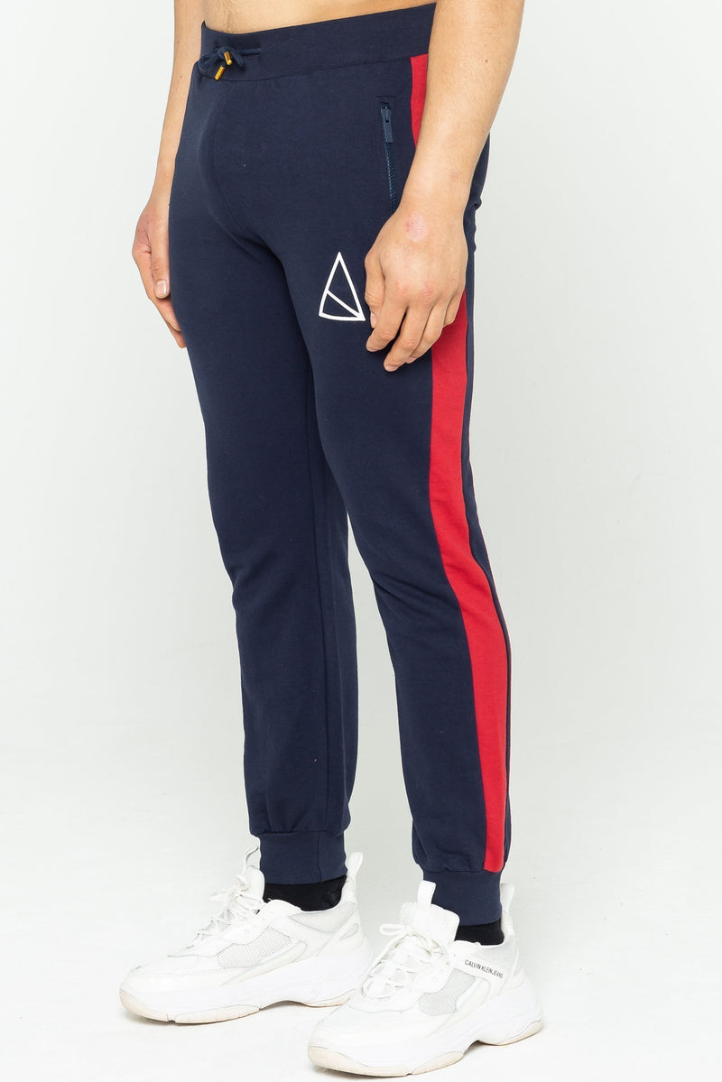 side stripe joggers mens