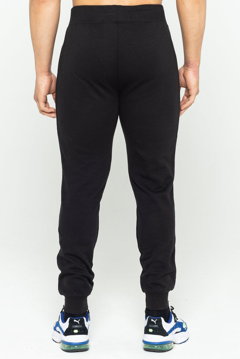 side stripe joggers mens