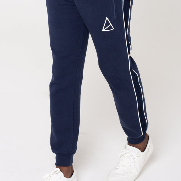 navy skinny joggers mens