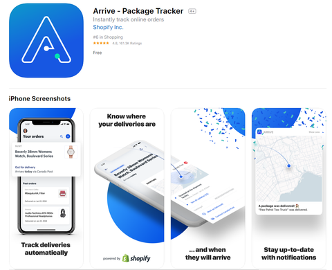 Arrive Package Tracker Tool