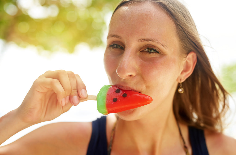 Ice Lollies in Garden