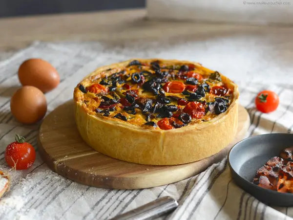 Quiche aux légumes et pâte complète