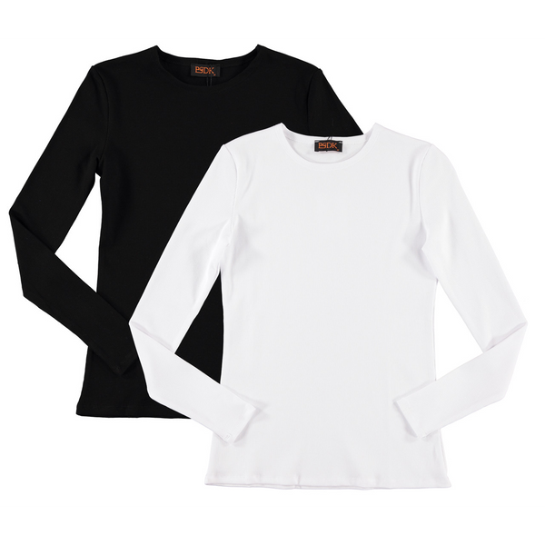 Girls Long Sleeve Ribbed T-Shirt