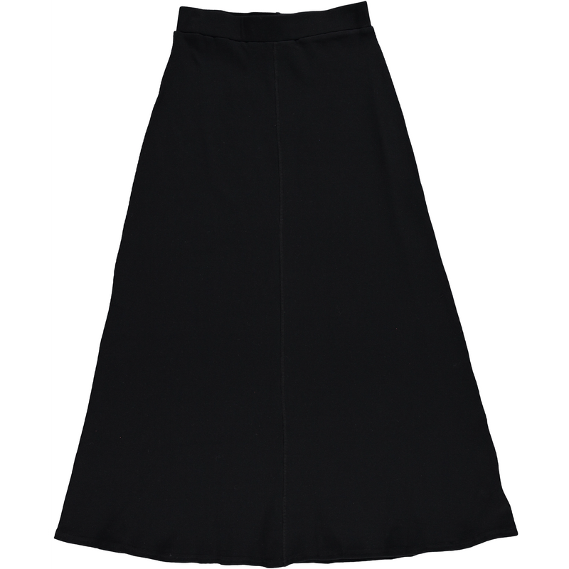 Girls Elastic Waist Maxi Ribbed Skirt