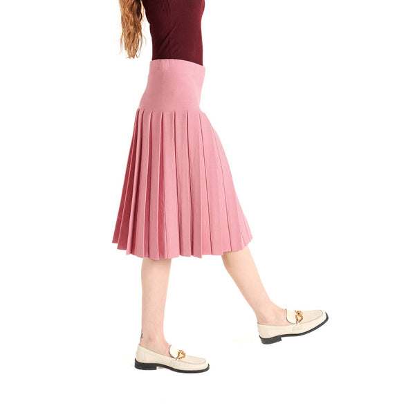 Women's Pleated Knit Skirt