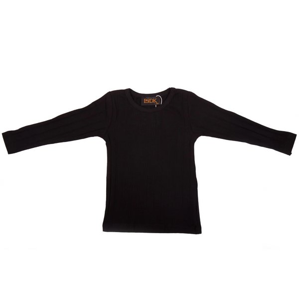 Kids Wide Ribbed Long Sleeve Top