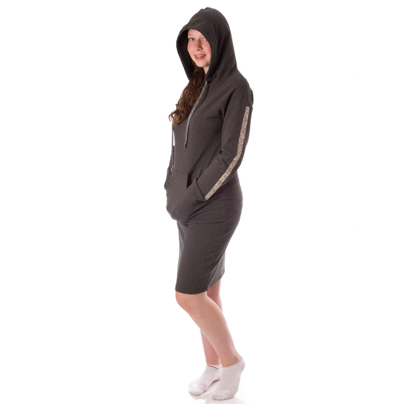 Women's Hoodie Dress with Sequins