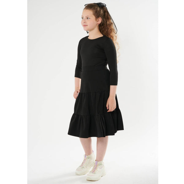 Girls Elasticated Three-Tier Skirt