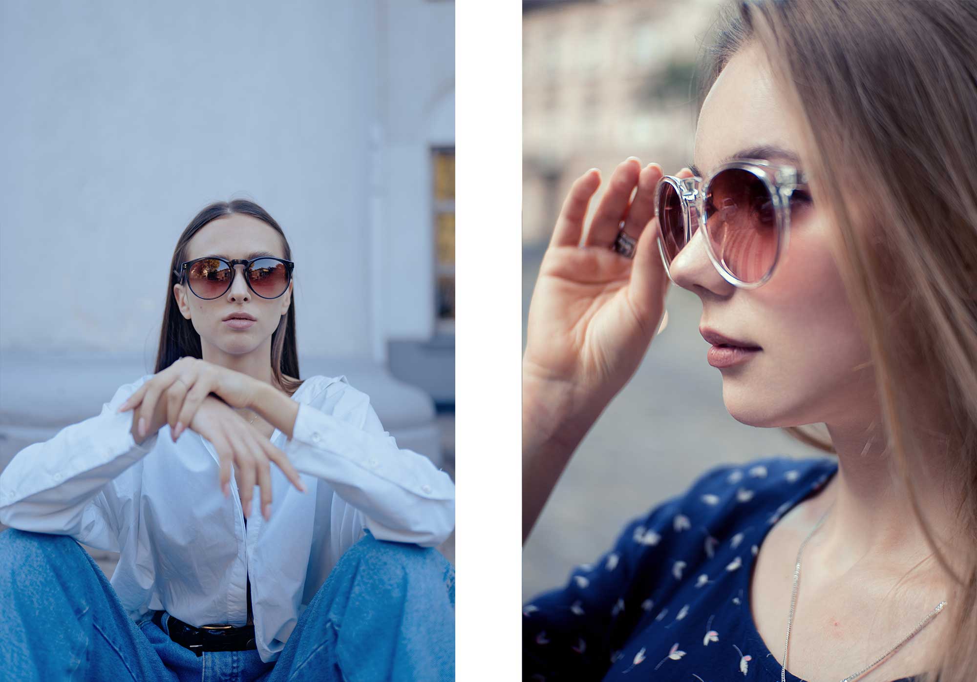 black and clear sunglasses