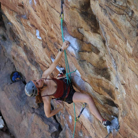 Ariel rock climbing