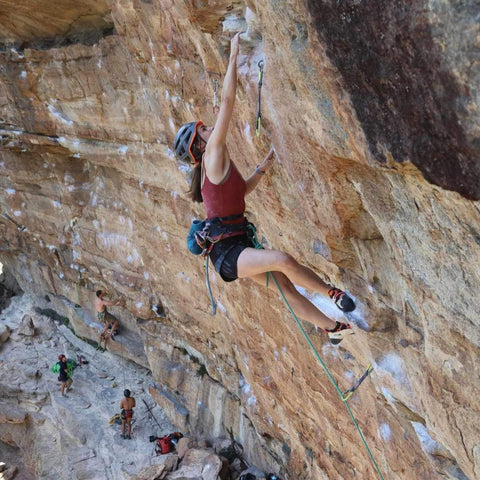 Ariel rock climbing