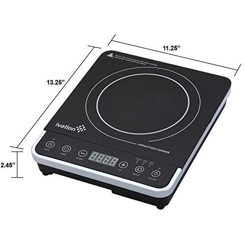 Ivation 1800 Watt Portable Induction Cooktop Countertop Burner