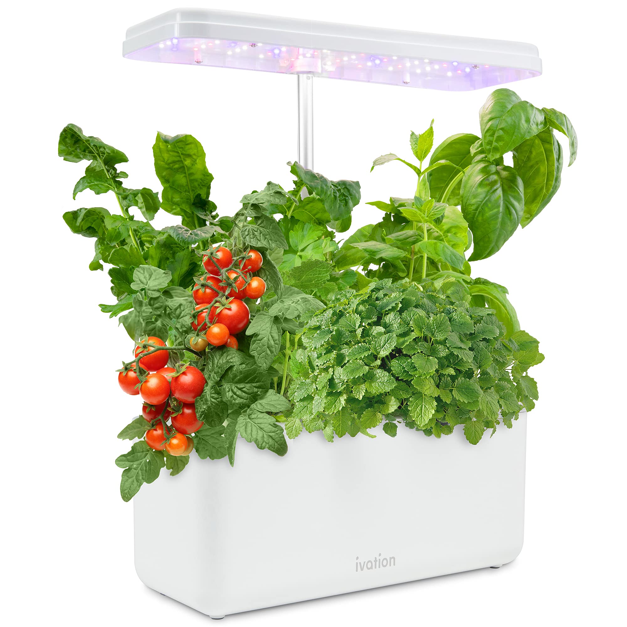 Ivation 7-Pod Hydroponics Growing System, Indoor Gardening System with LED Grow Light & Accessories