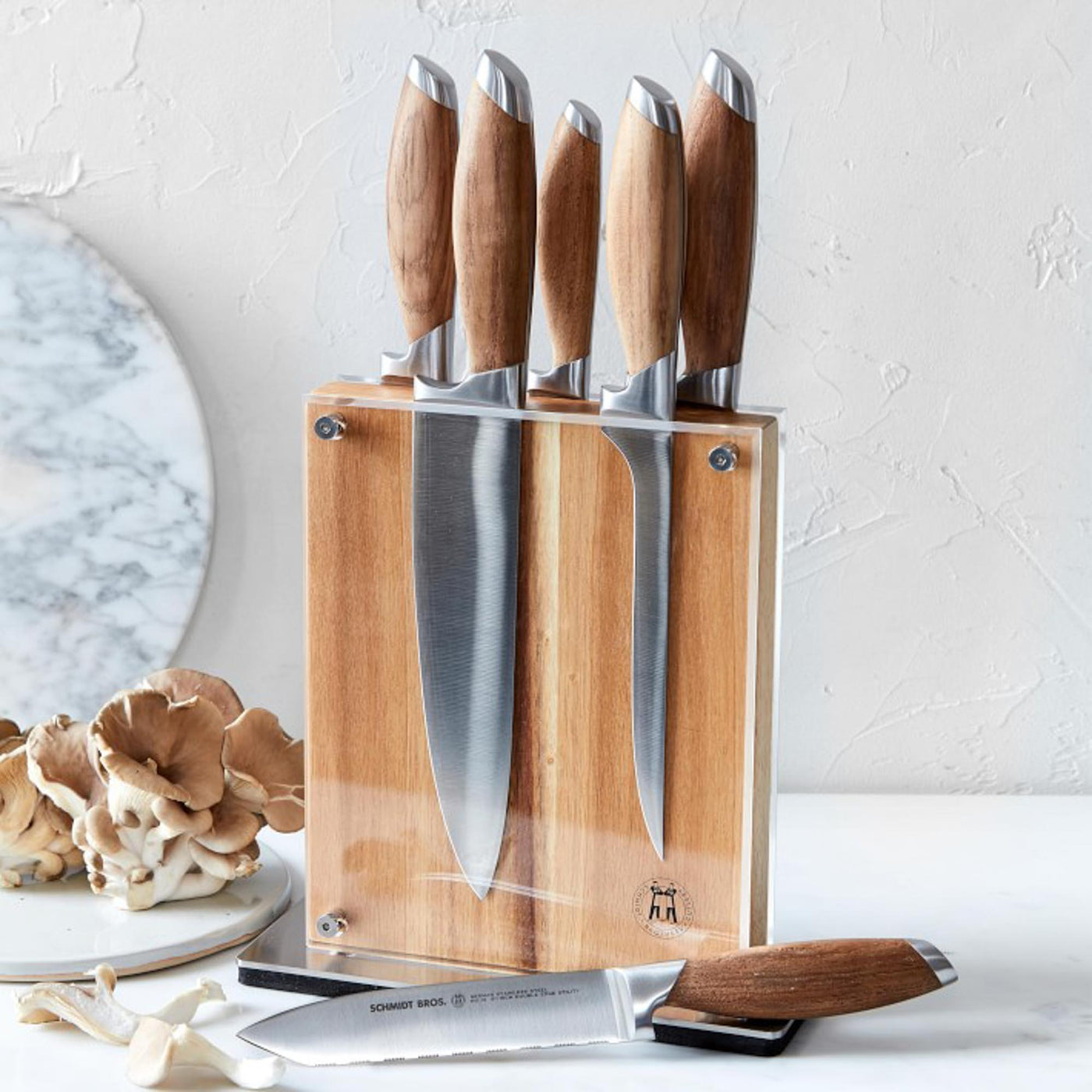 schmidt brothers cutlery 7 piece knife block set