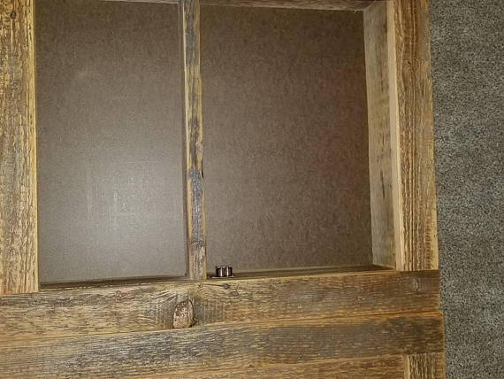 Recessed Barn Wood Medicine Cabinet With Mirror Made From 1800s
