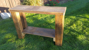 Rustic Barn Wood Sofa Or Console Table Made From 1800s Reclaimed