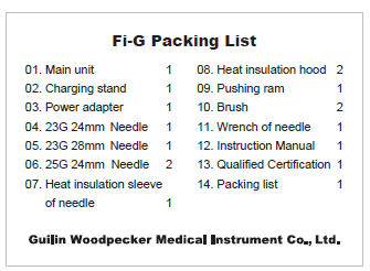 Woodpecker Fi-G Obturation Gun Packing List