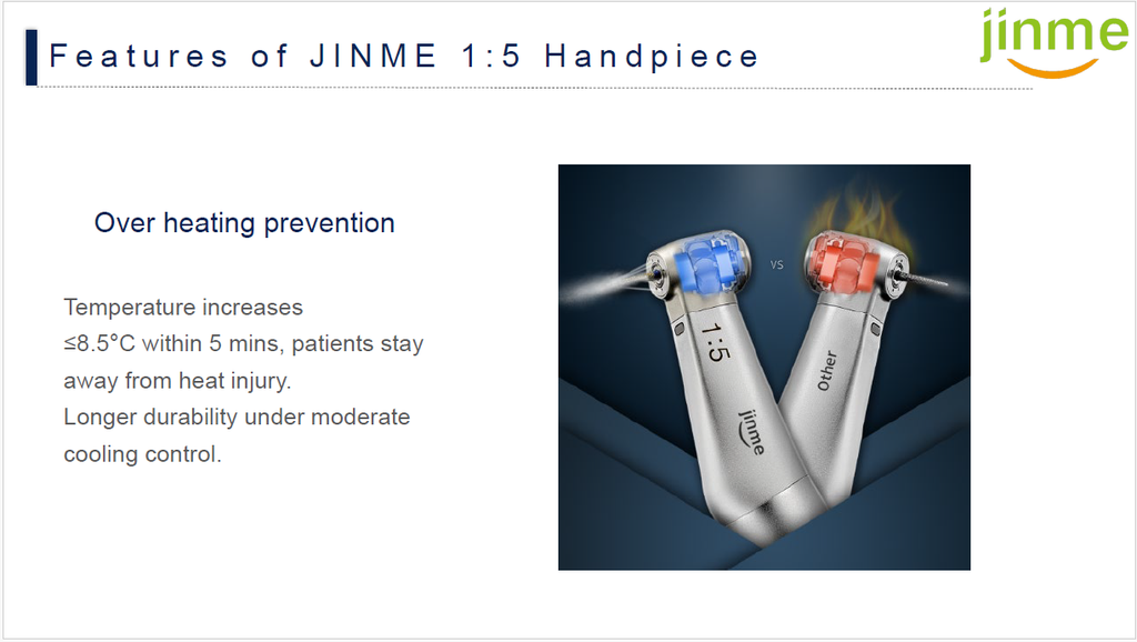 jinme 1:5 handpiece no over heating