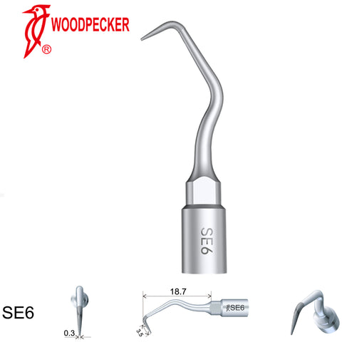 Woodpecker SE6 Endodontic tips for Surgical Smart and Satelec Perio