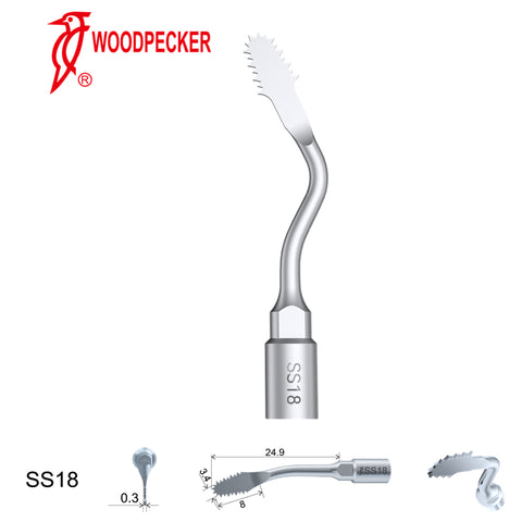 Woodpecker SS18 Osteotomy tips for Surgical Smart and Satelec Perio