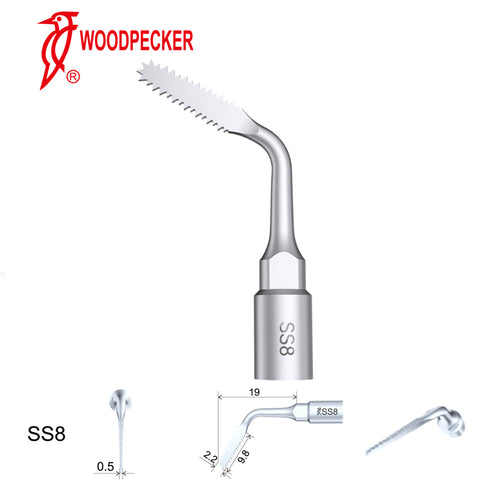 Woodpecker SS8 Osteotomy tips for Surgical Smart and Satelec Perio