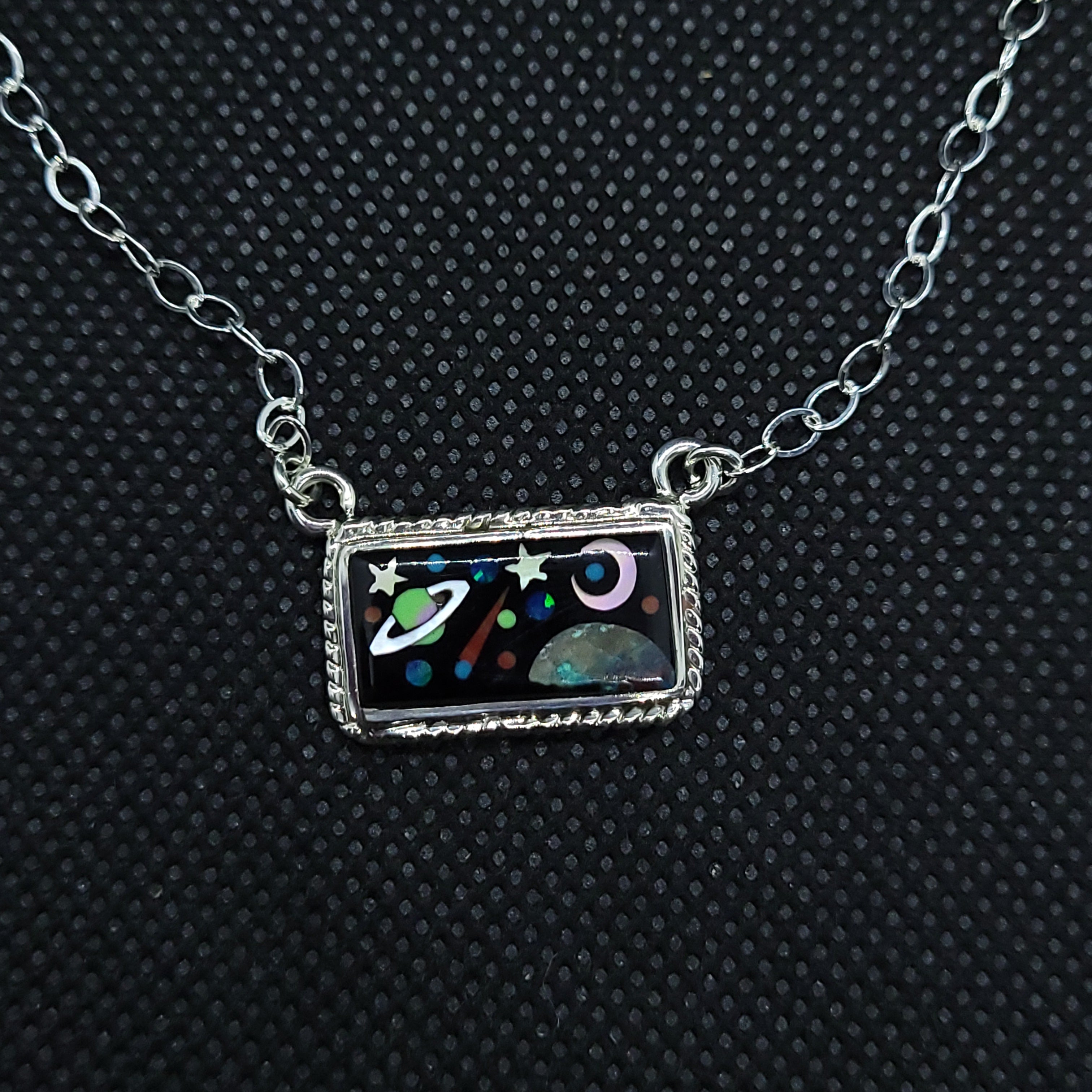 Micro Inlay Galaxy Pendant