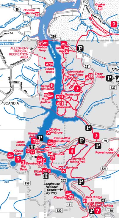 Allegheny Reservoir Map Key – Sportsman's Outlet