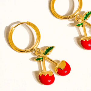 Cherry Drop Earrings - Polka Dots Boutique