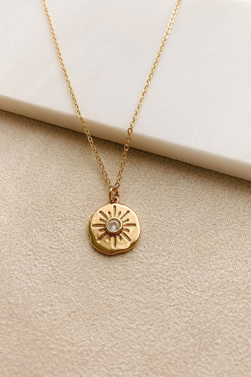 Sunburst 18K Gold Plated Necklace