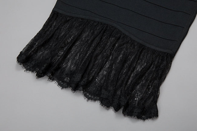 Lace Frill Bandage Midi Dress– DIOR BELLA